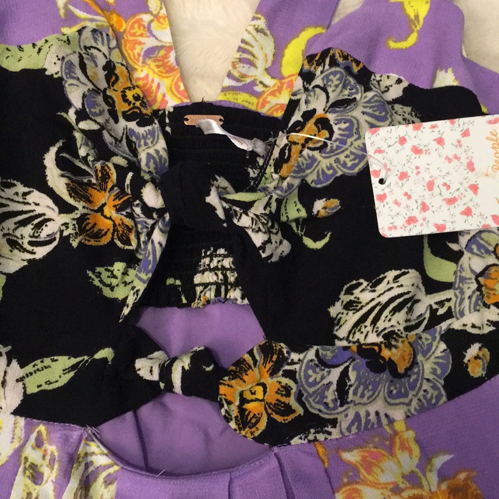 Free People Baby It’s You Floral Mini Dress M - Picture 4 of 5